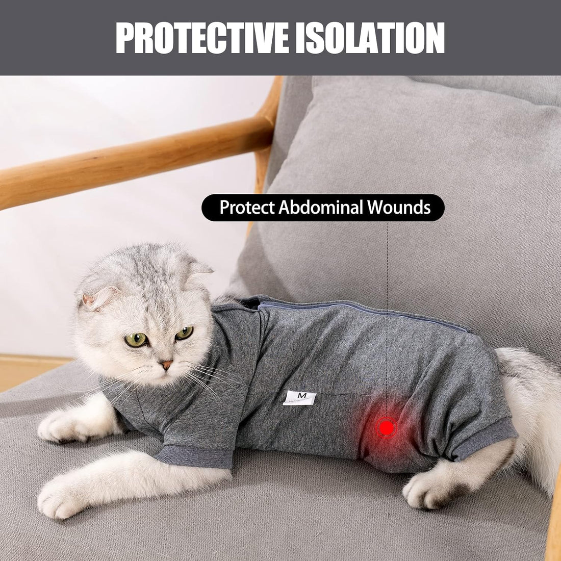 LIANZIMAU Cat Surgical Recovery Suit Professional for Male Female Dog