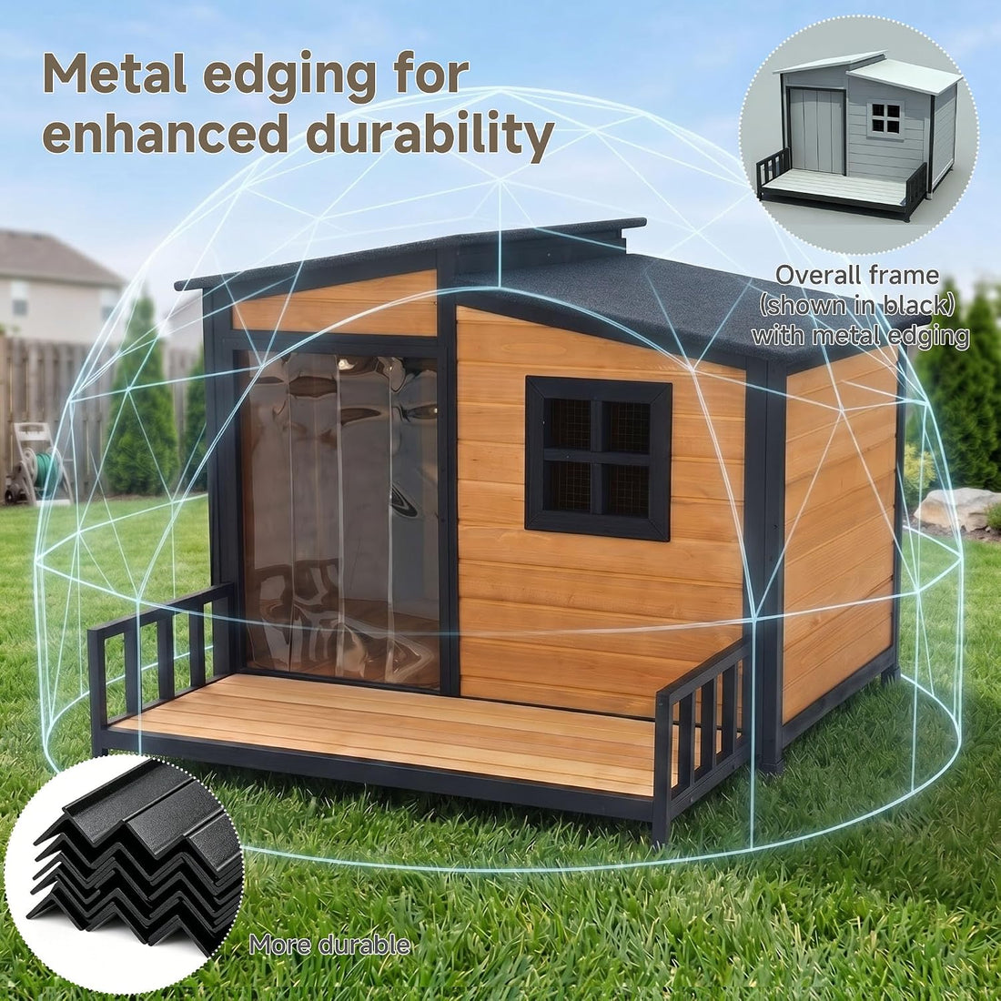 44" Anti-Chew Large Outdoor Dog House
