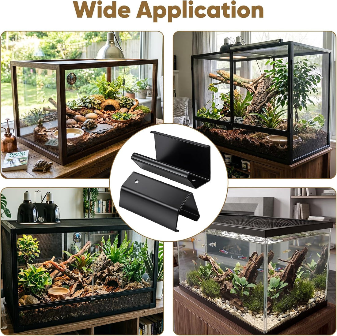 Reptile Terrarium Covers Heavy Duty Screen Clips 6 Pack for 5-29