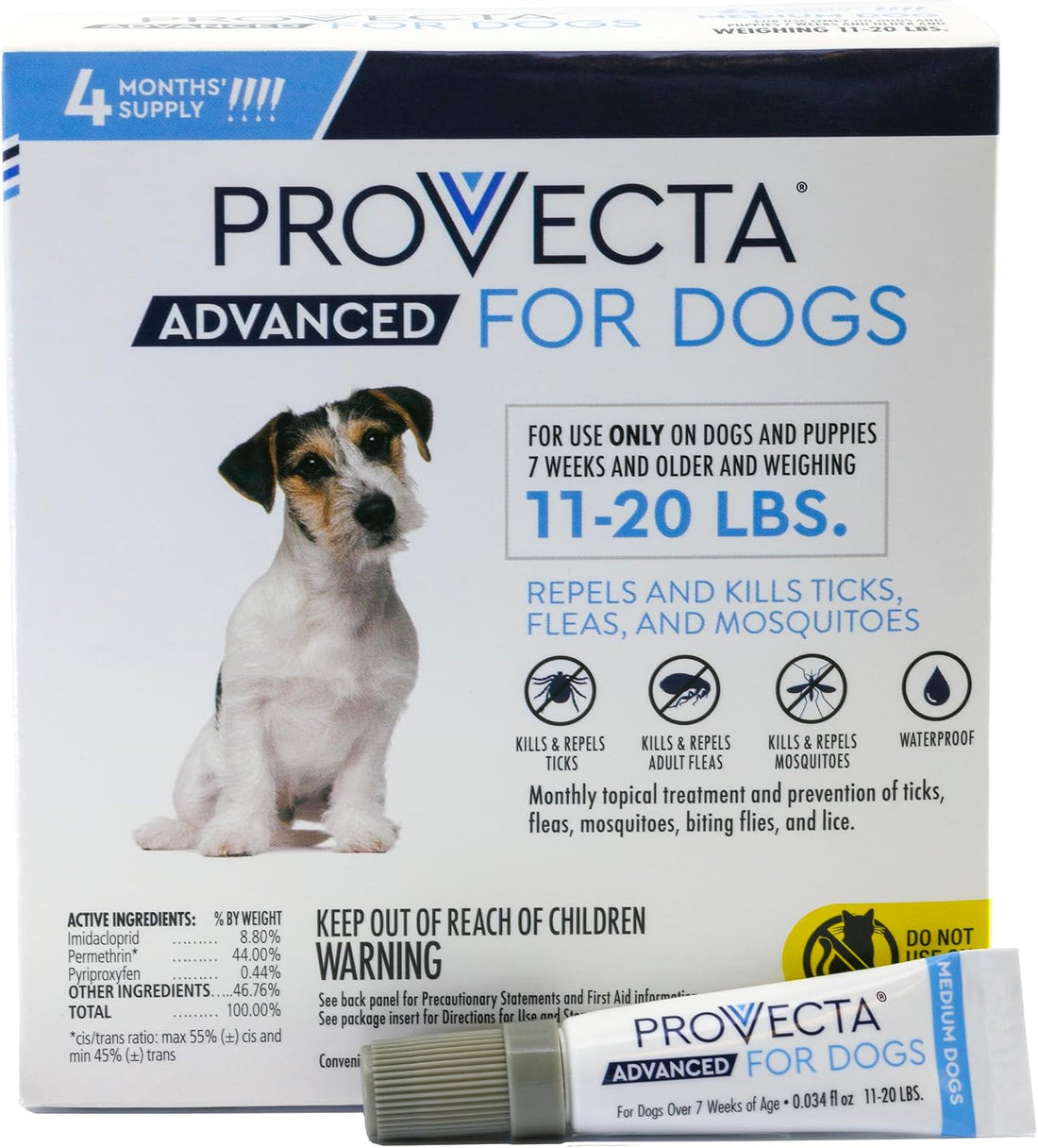 Provecta® Advanced Flea & Tick for Medium Dogs 11-20 lbs