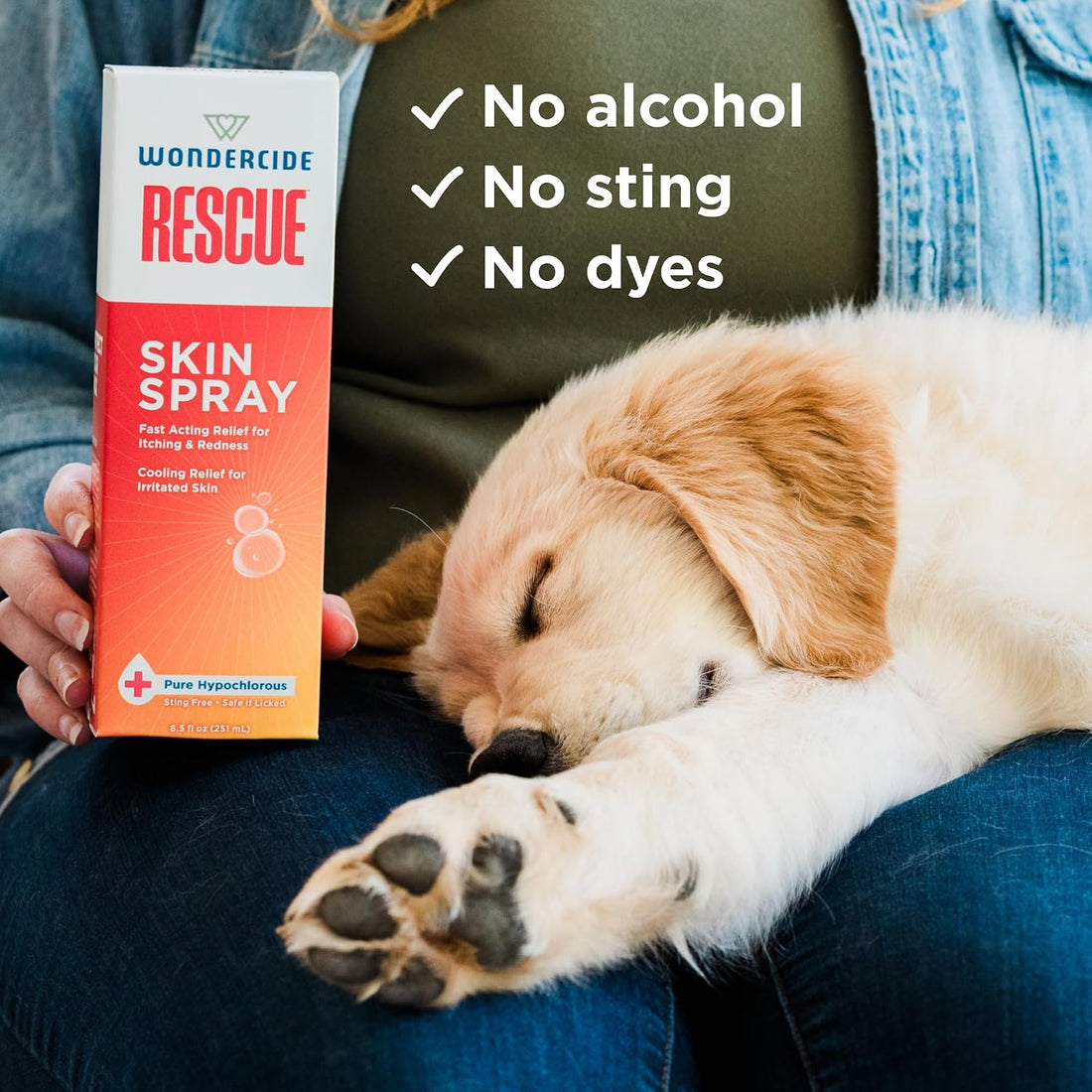 Wondercide Rescue - Skin Spray for Dogs and Cats - 8.5 oz