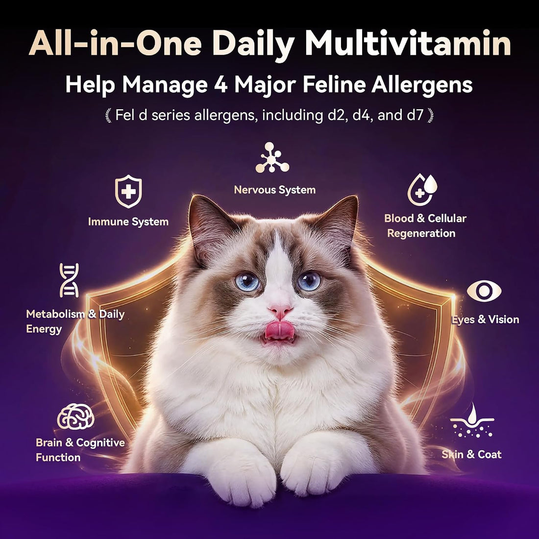 Cat Allergen Reducing Multivitamin Neutralize 4 Fel d Allergens
