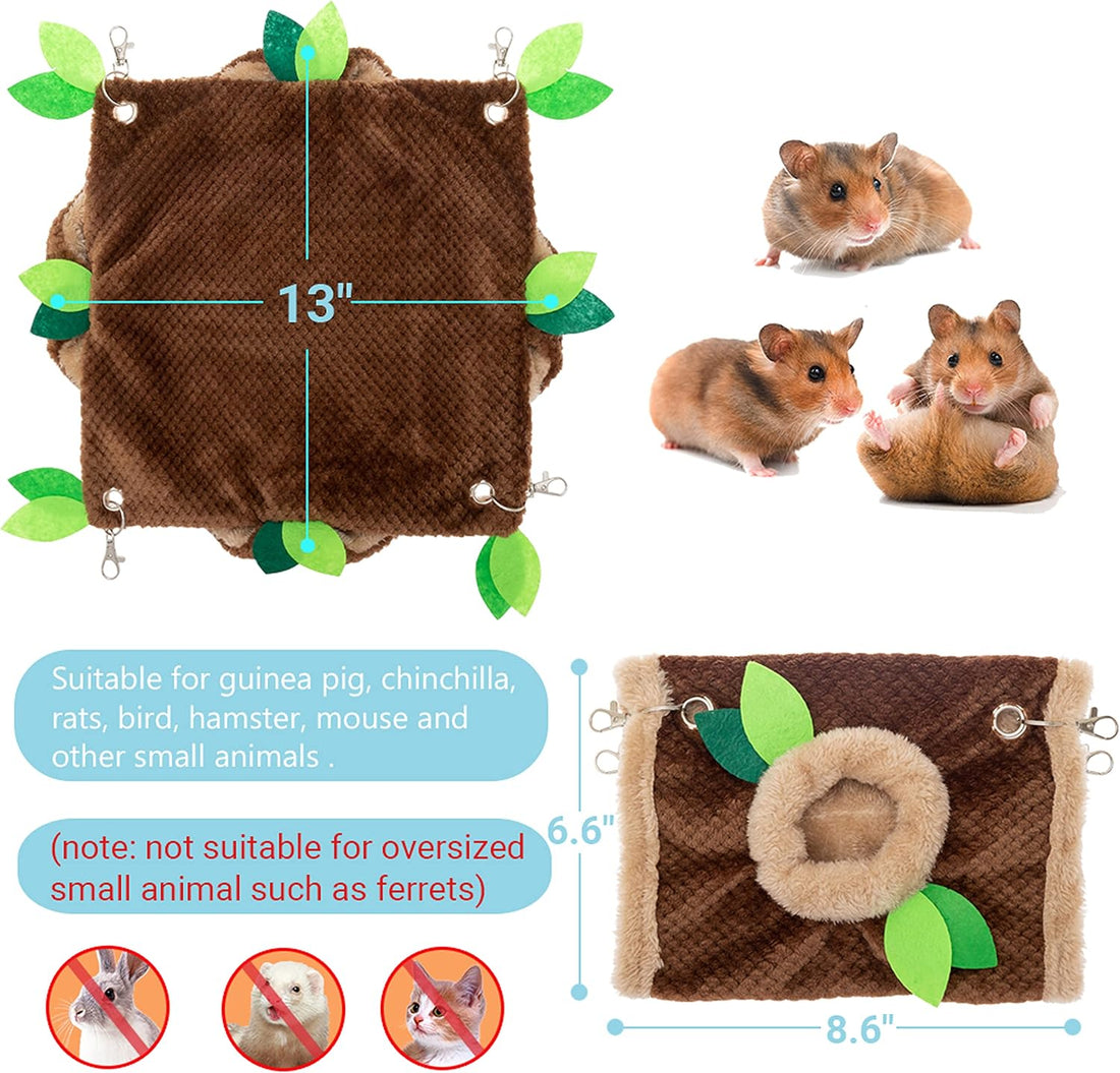 Guinea Pig Hideout, Hammock & Tunnel, Washable Cage Accessories