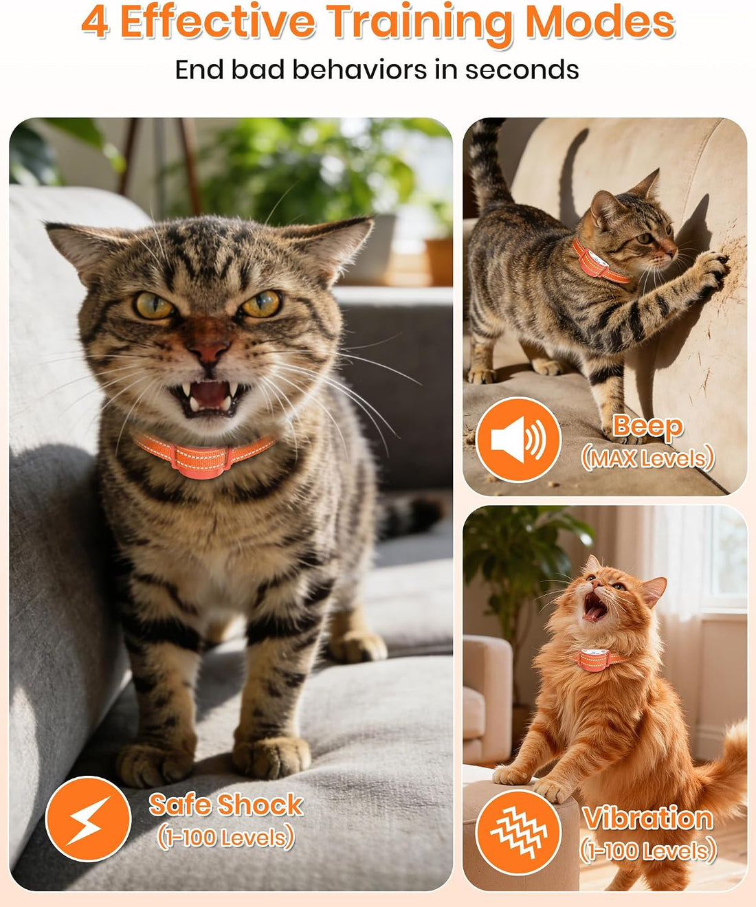 Lightweight Cat Shock Collar with Remote