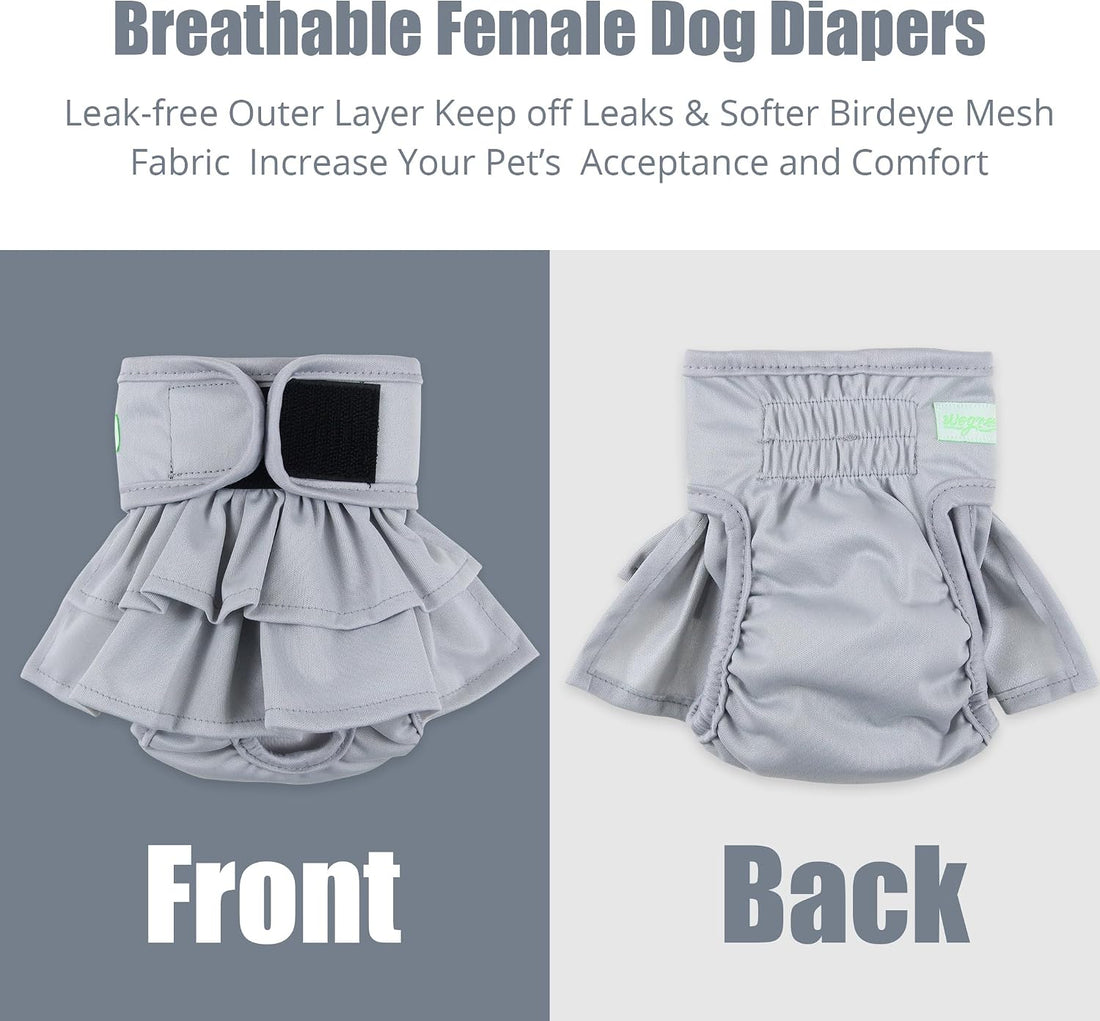 wegreeco Dog Diapers Female, Highly Absorbent Puppy Doggie Dog