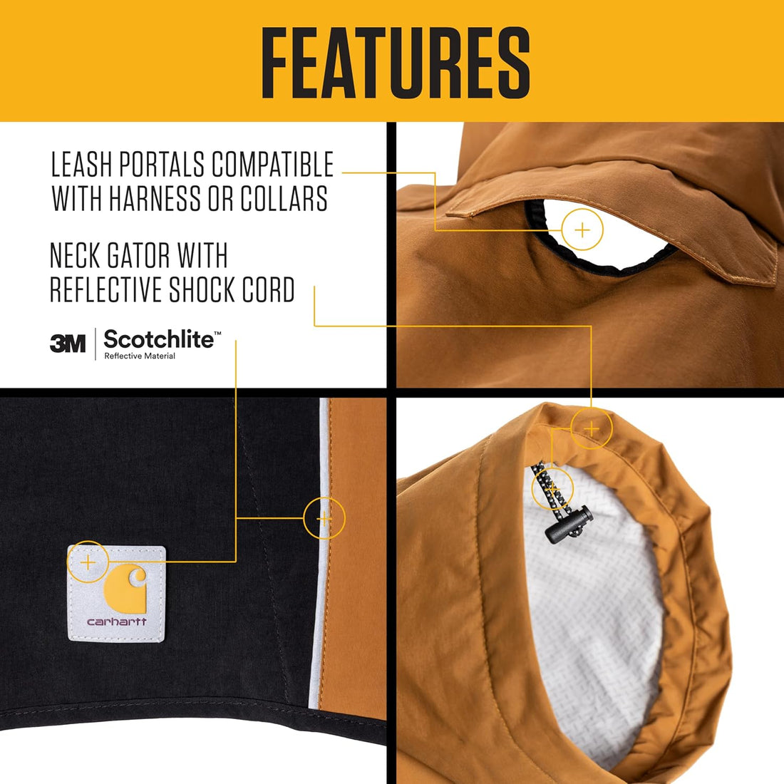 Carhartt Nylon Rain Dog Jacket Carhartt Brown/Black M