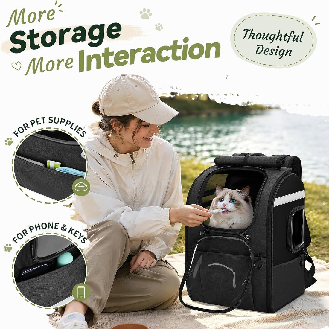 Apollo Walker Cat Carrier Backpack, Spacious, Stable and Breathable