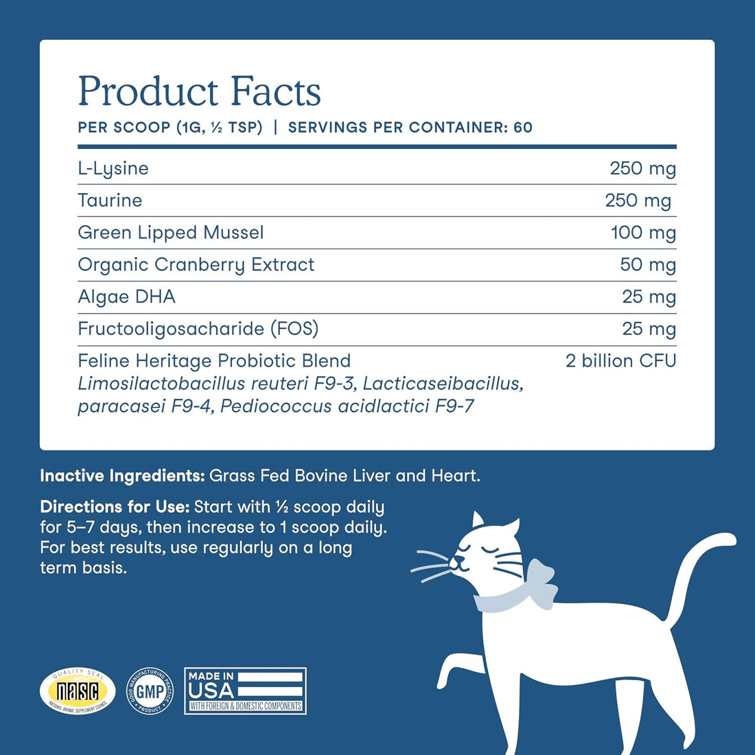 Fera Pets Cat Multivitamin- Daily Wellness Blend with Probiotics
