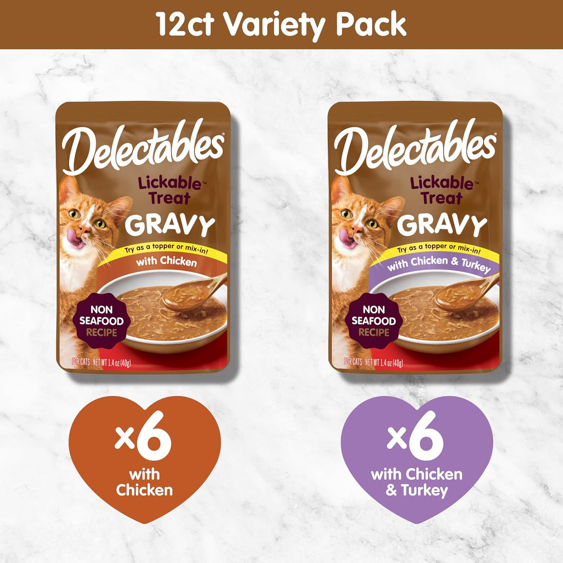Delectables Lickable Treat Gravy Wet Cat Treat & Food Topper