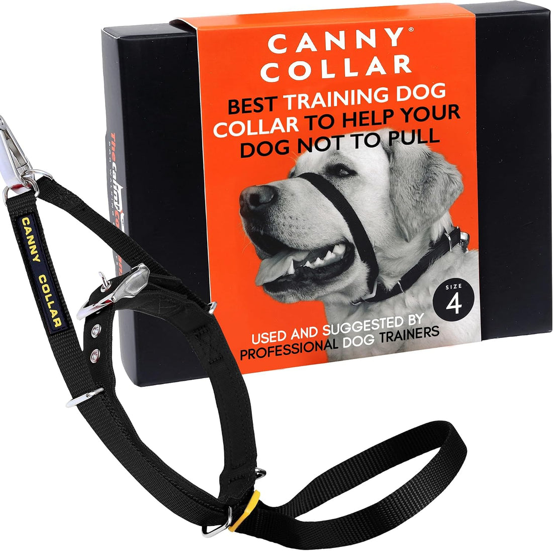 Canny Gentle No-Pull Dog Training Head Collar to Stop Pulling Black