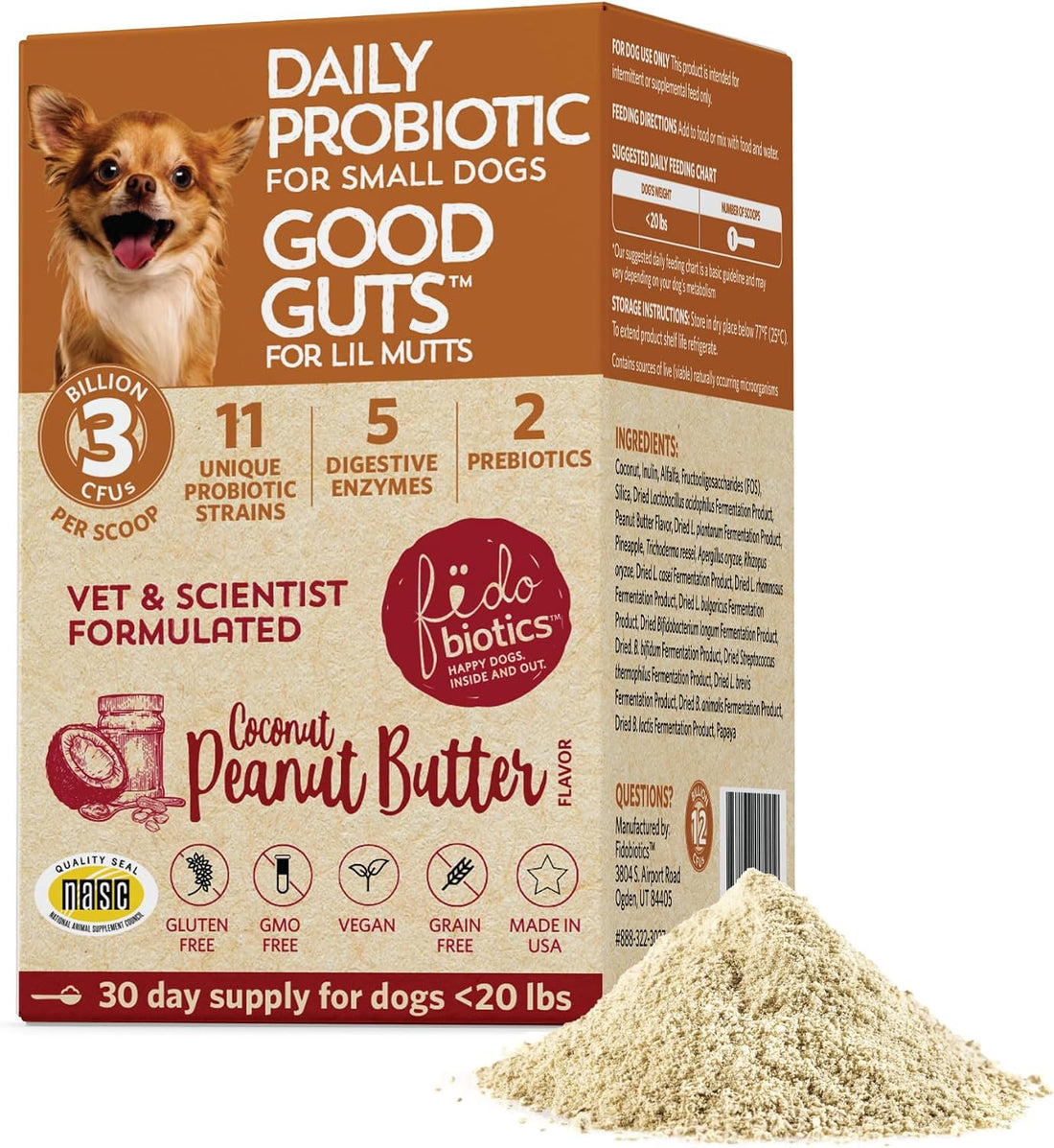 Fidobiotics Good Guts Probiotics for Big Dogs
