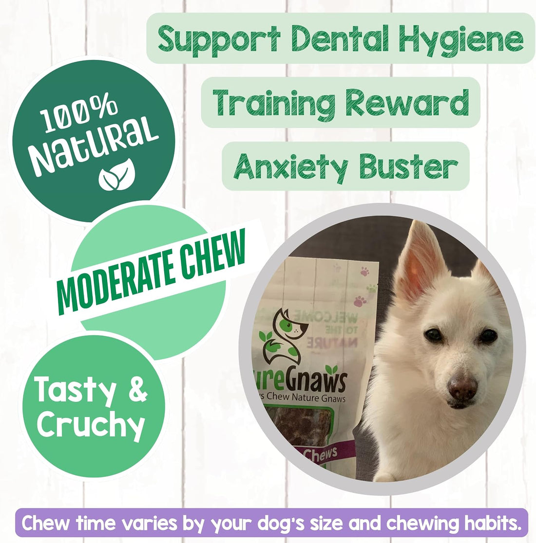 Nature Gnaws Beef Trachea Chews 3", 12 Count