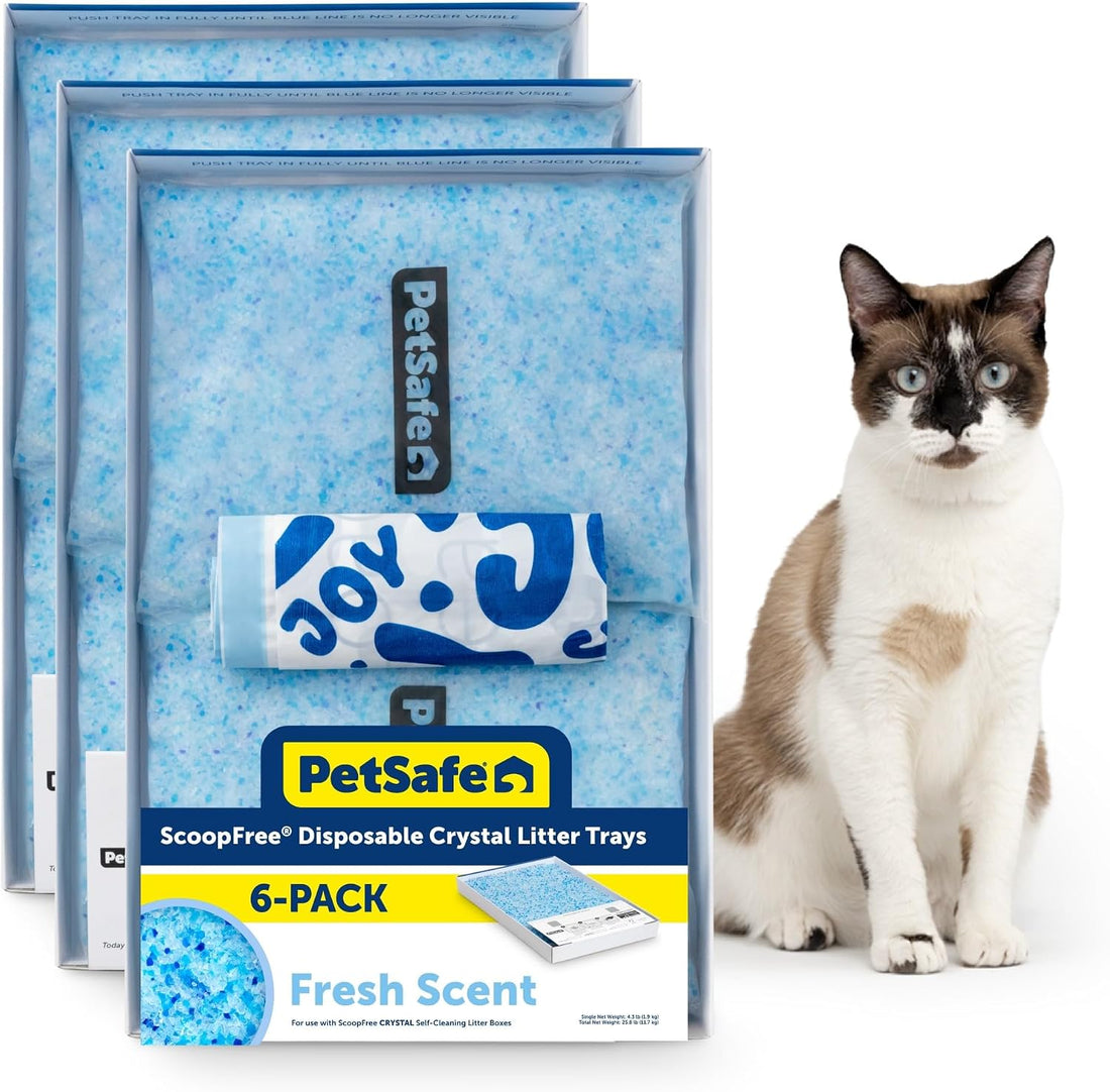 PetSafe ScoopFree Disposable Crystal Cat Litter Tray, Fresh Scent