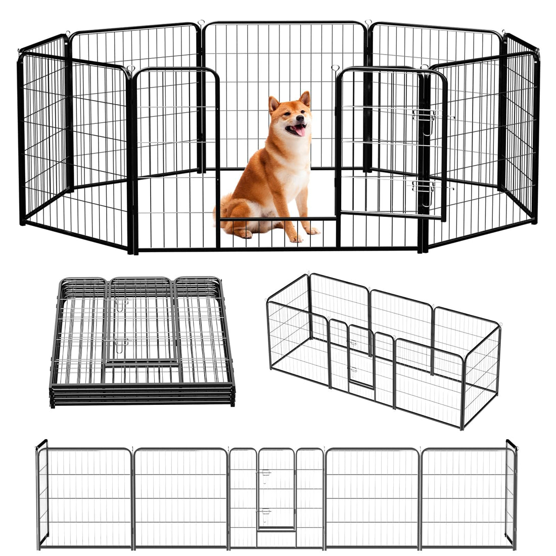NEWBULIG Dog Playpen for Indoor 32 Inch 8 Panels
