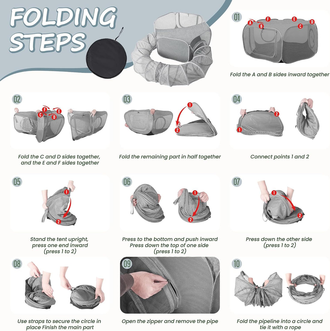 X-ZONE PET Portable Cat Play Tunnels