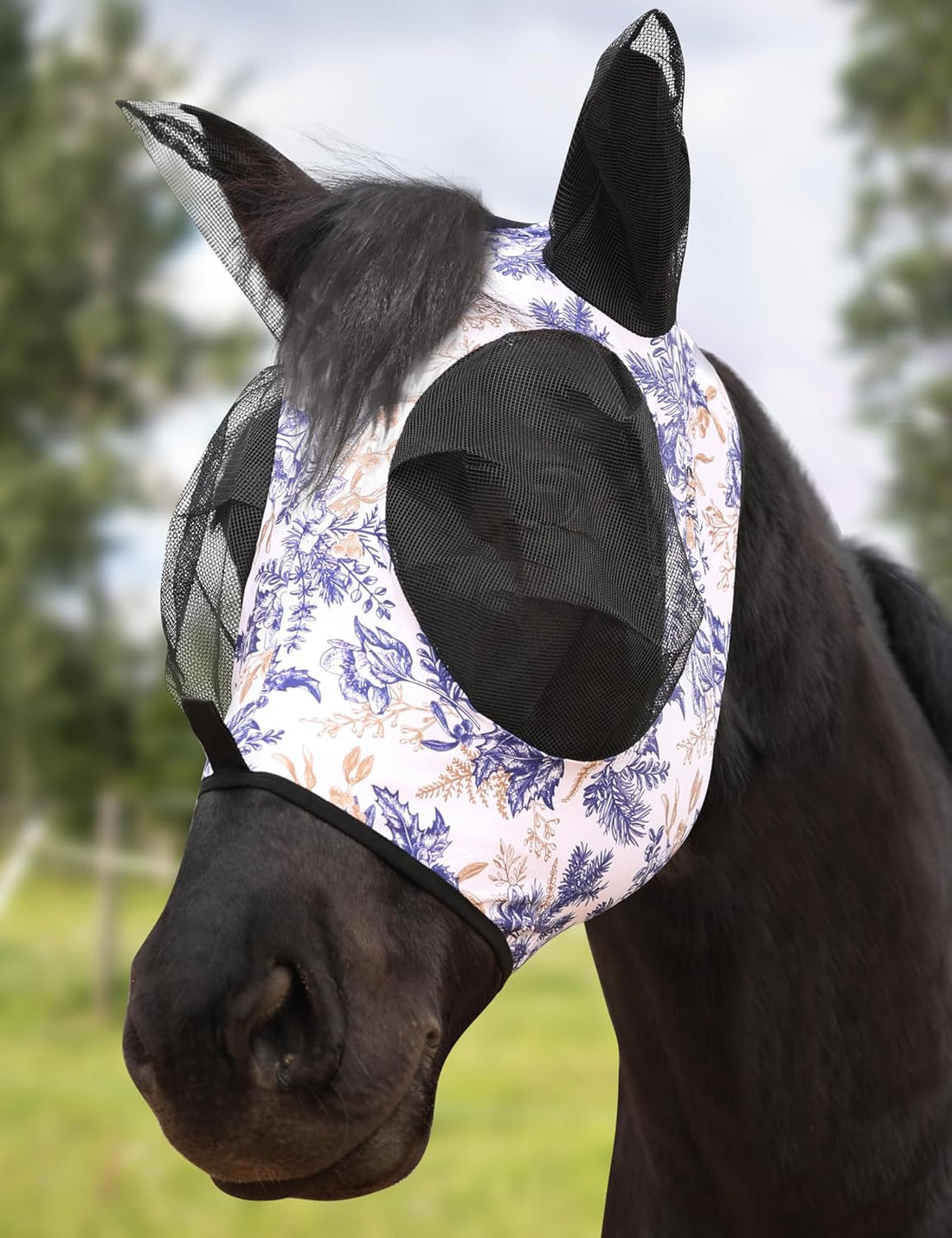 Harrison Howard Stretch Fly Mask with Forelock Opening and Patterns
