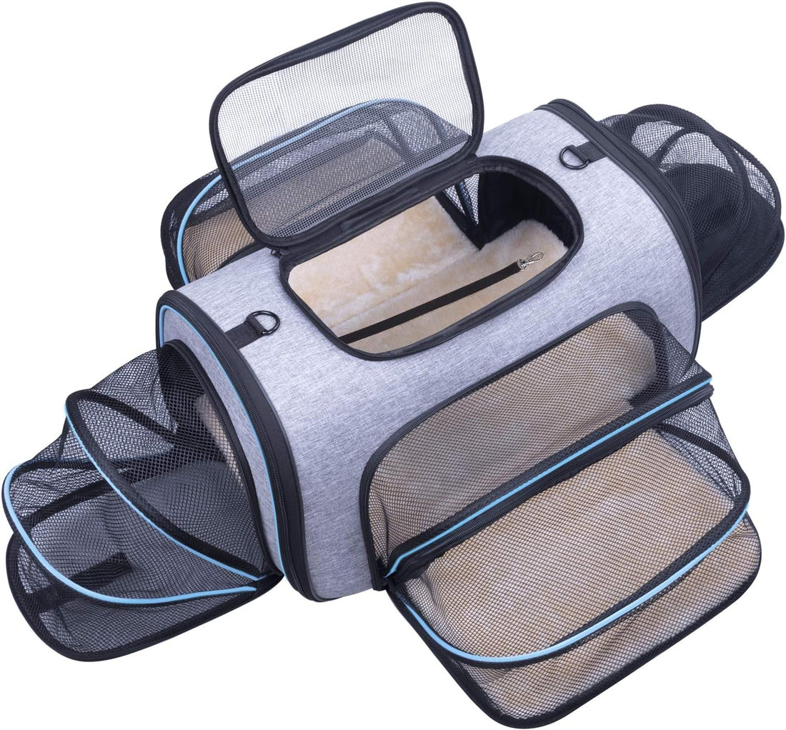 Siivton Cat Carrier,4 Sided Expandable Pet Carrier