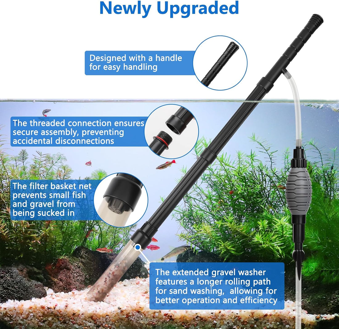 AQQA Gravel Vacuum for Aquarium Siphon