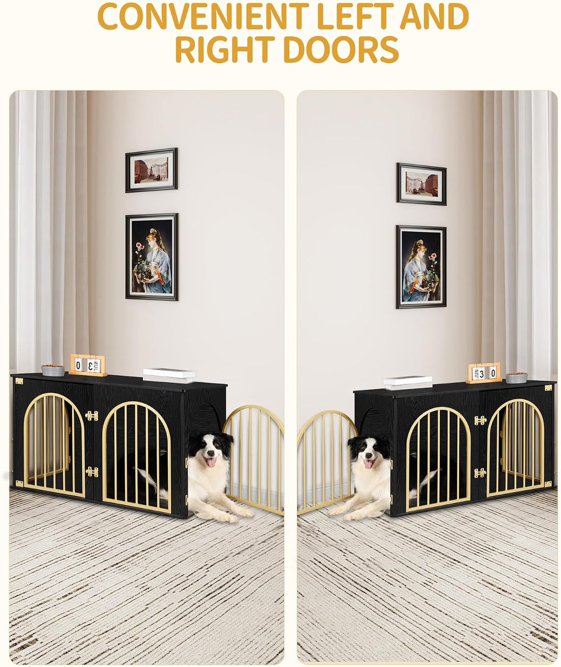 Hzuaneri 39.4 in Dog Crate Furniture,Dog Kennel Indoor