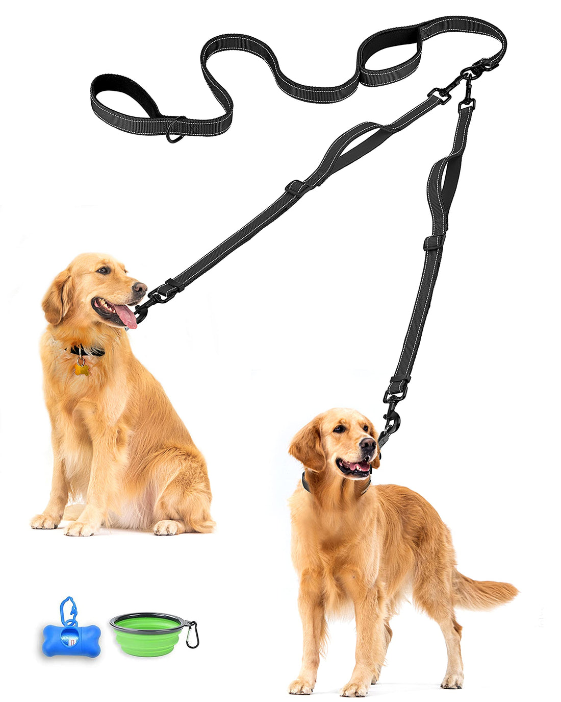 PetBonus Double Dog Leash, No Tangle Dual Leash