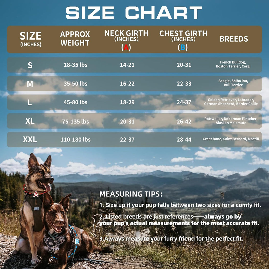 Auroth Tactical Dog Harness for Large Dogs No Pull Adjustable Pet