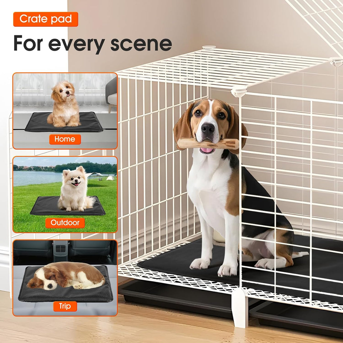 RYNVALE Chew Proof Crate Pad for Small Dog