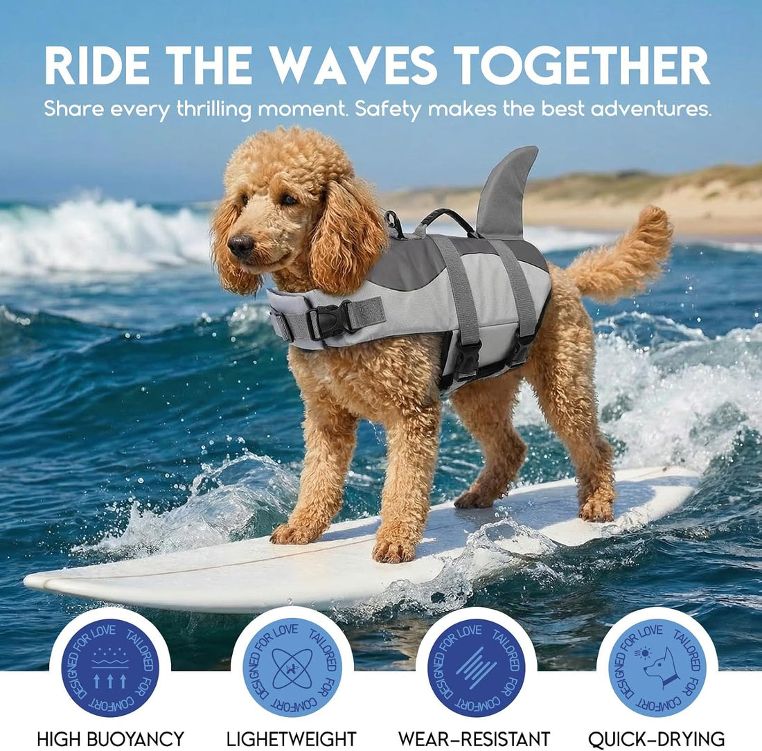 ASENKU Dog Life Jacket - Pet Safety Vest for Swimming & Boating