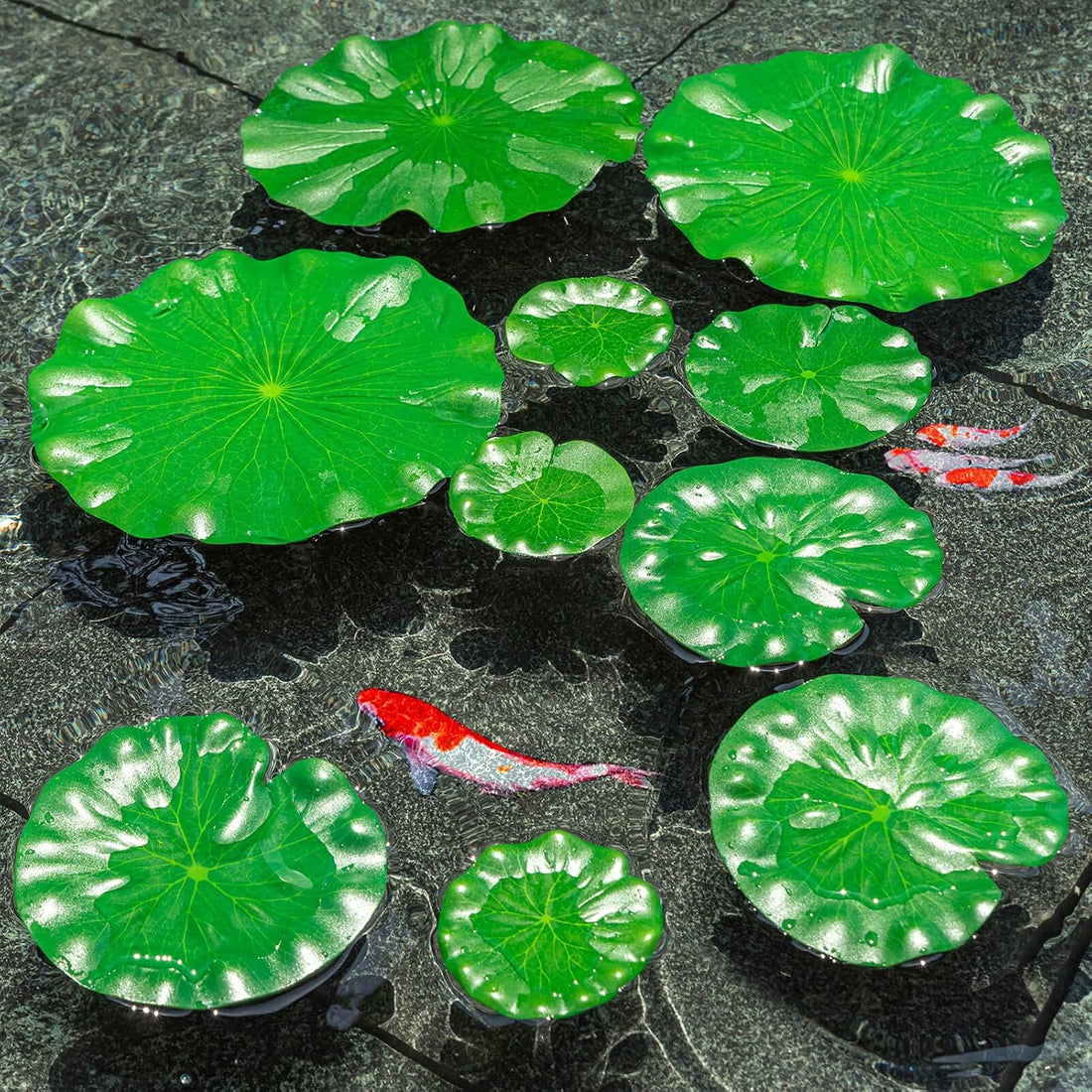 20 Pcs Artificial Lily Pads for Ponds