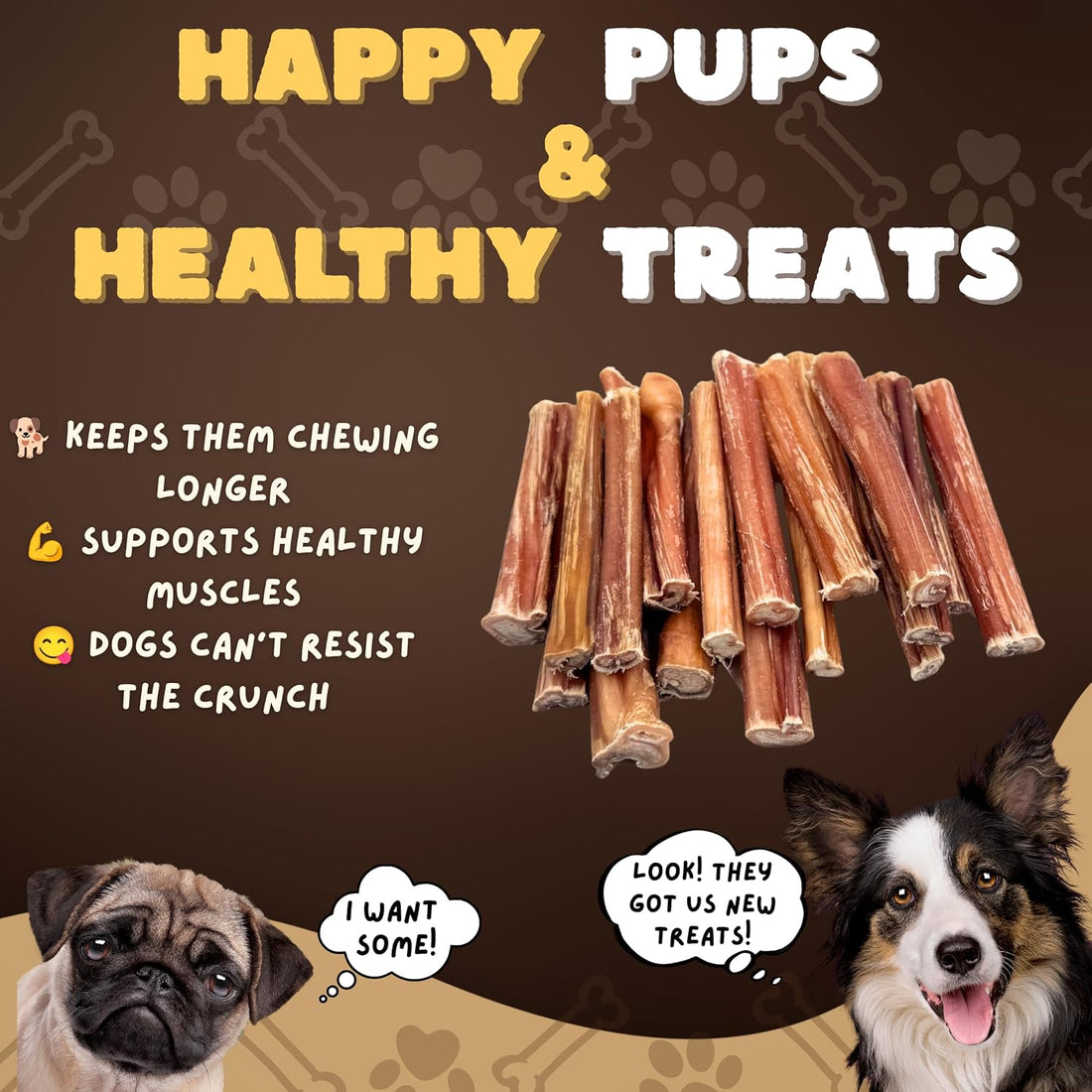 Woofley's 4-5" Bulk Bully Sticks - - Bully Sticks for Dogs