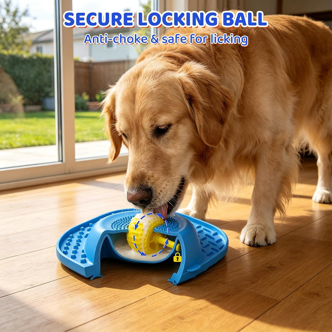 Slow Feeder Dog Bowls, Lick Mat & Interactive Rolling Ball
