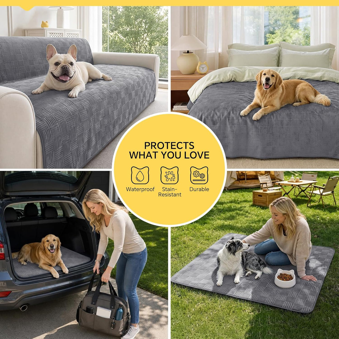Luciphia Waterproof Couch Cover for Dogs Cats, Pet Blanket