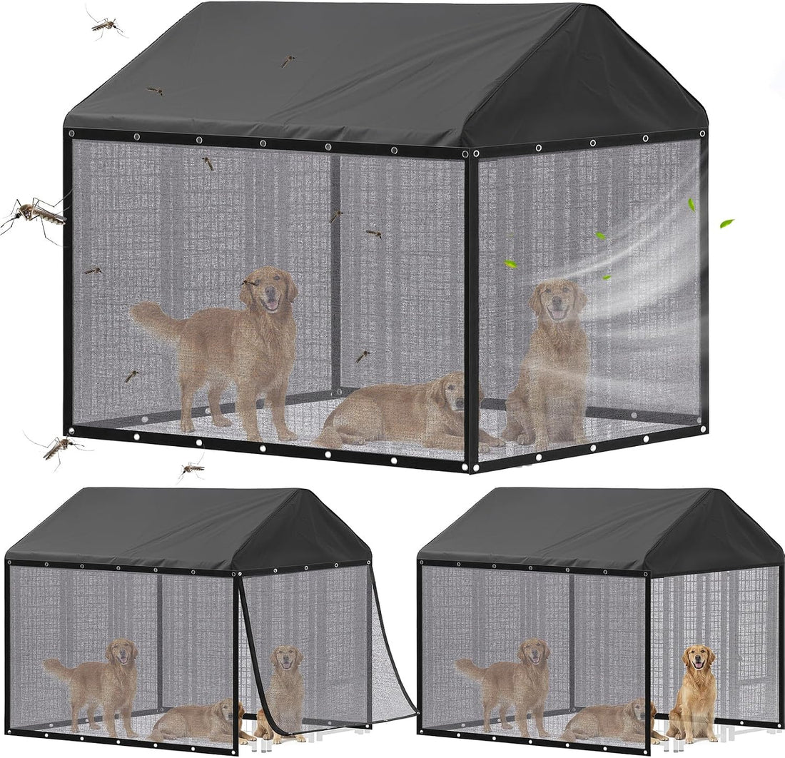 Outdoor Dog Kennel Side Shade Screen Only, Fits 8' x 4' x 6' Cage