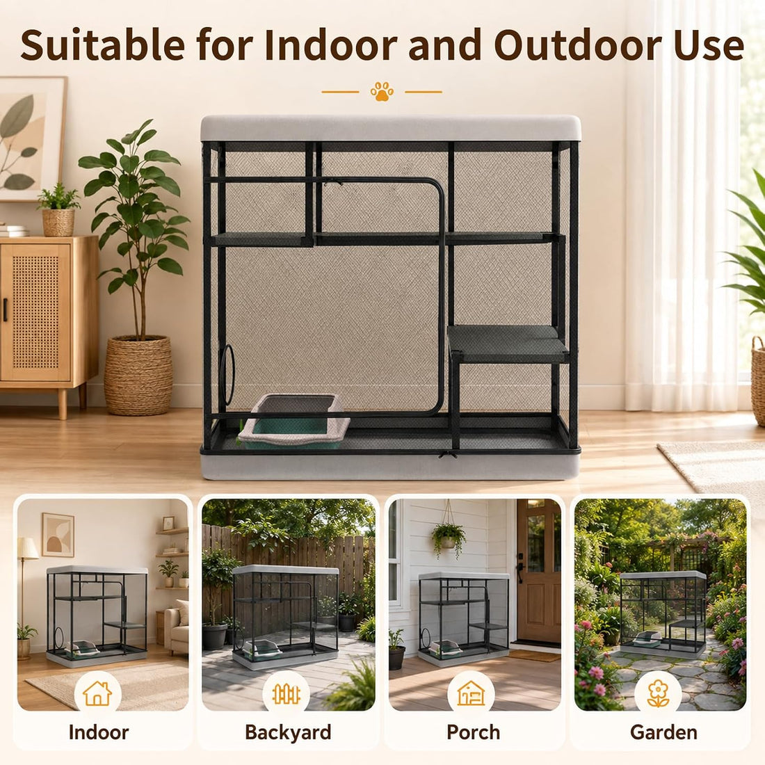 Extra Large Catio Outdoor Cat Enclosure Cat Cage 45"× 26.5" × 43.3"