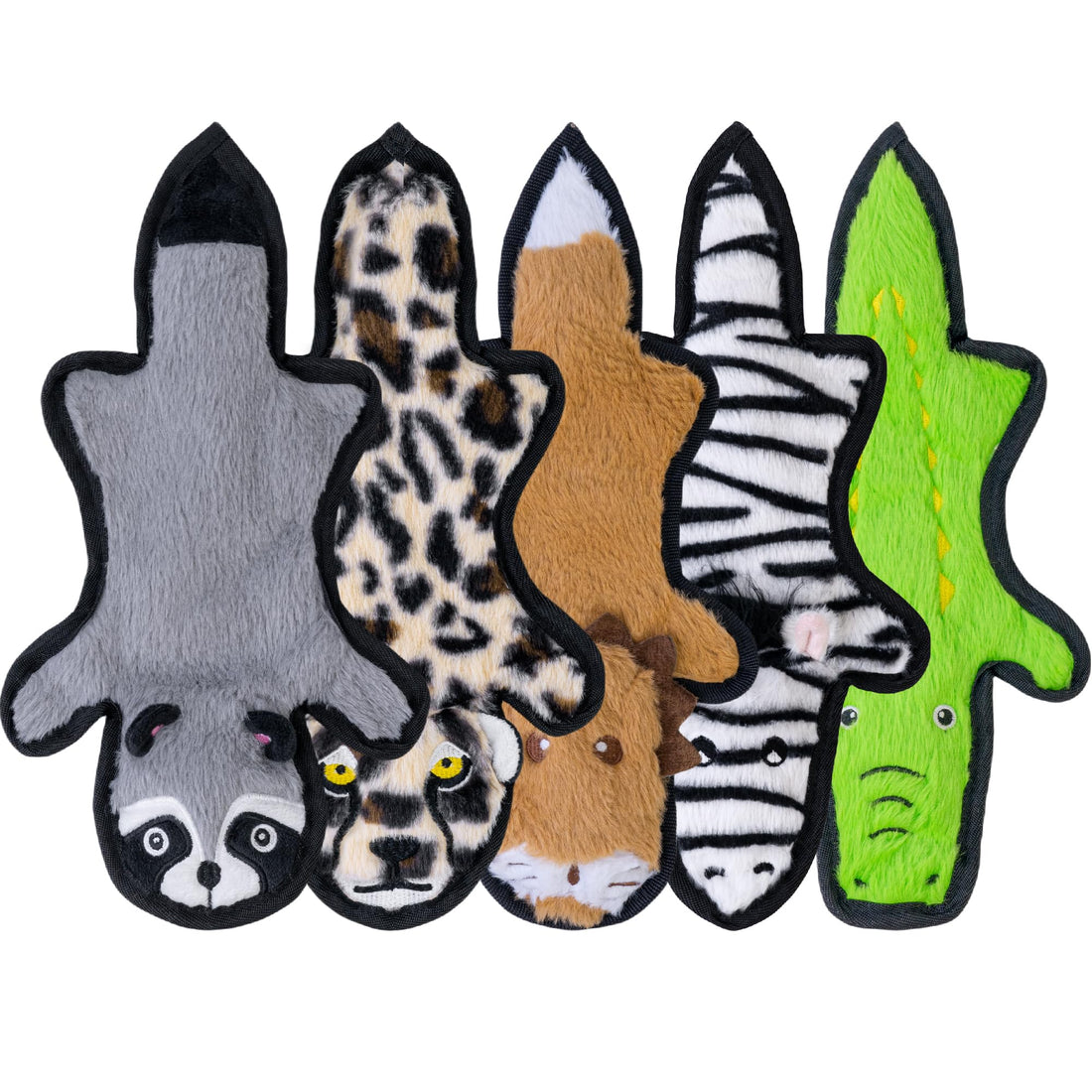 SHARLOVY No Stuffing Dog Toys Crinkle Squeaky