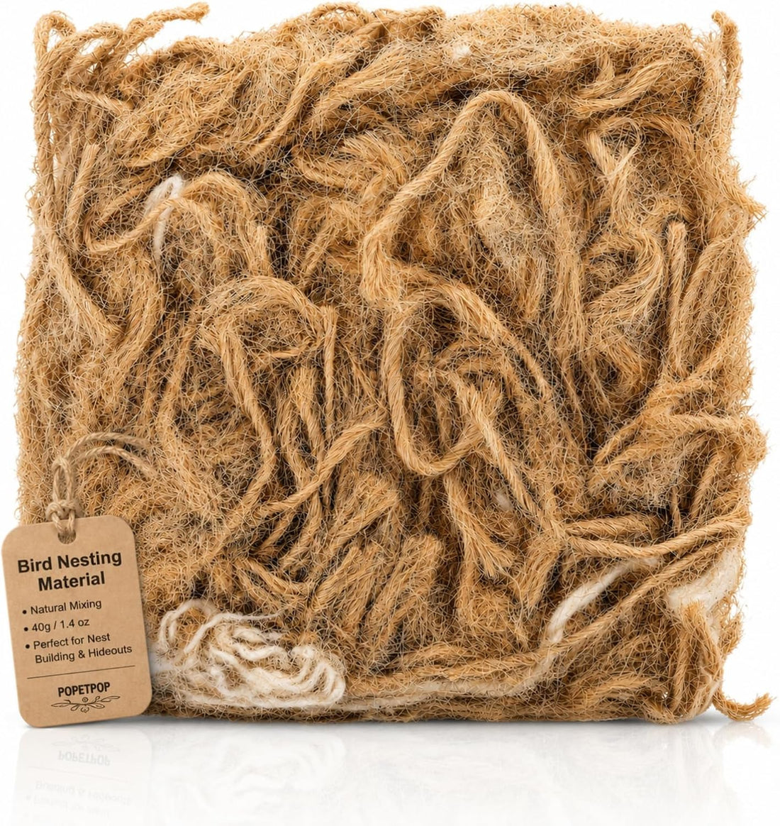 POPETPOP Bird Nesting Material Jute Rope 40g Box