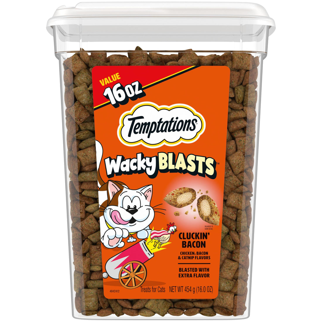 Temptations Wacky Blasts Cat Treats, Cluckin’ Bacon Flavor