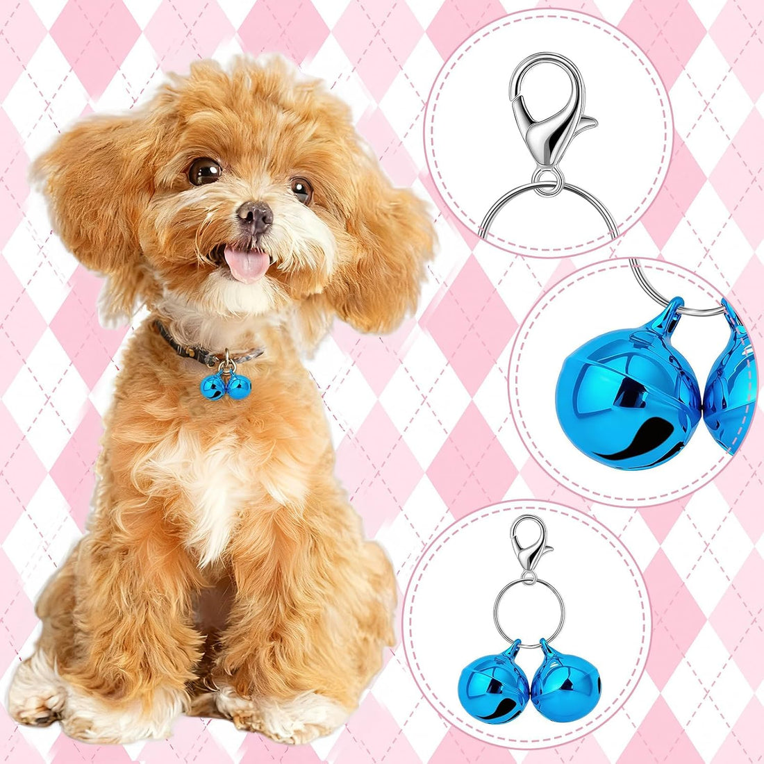 PETKNOWS 6 Pack Pet Bells for Dog Cat Collars