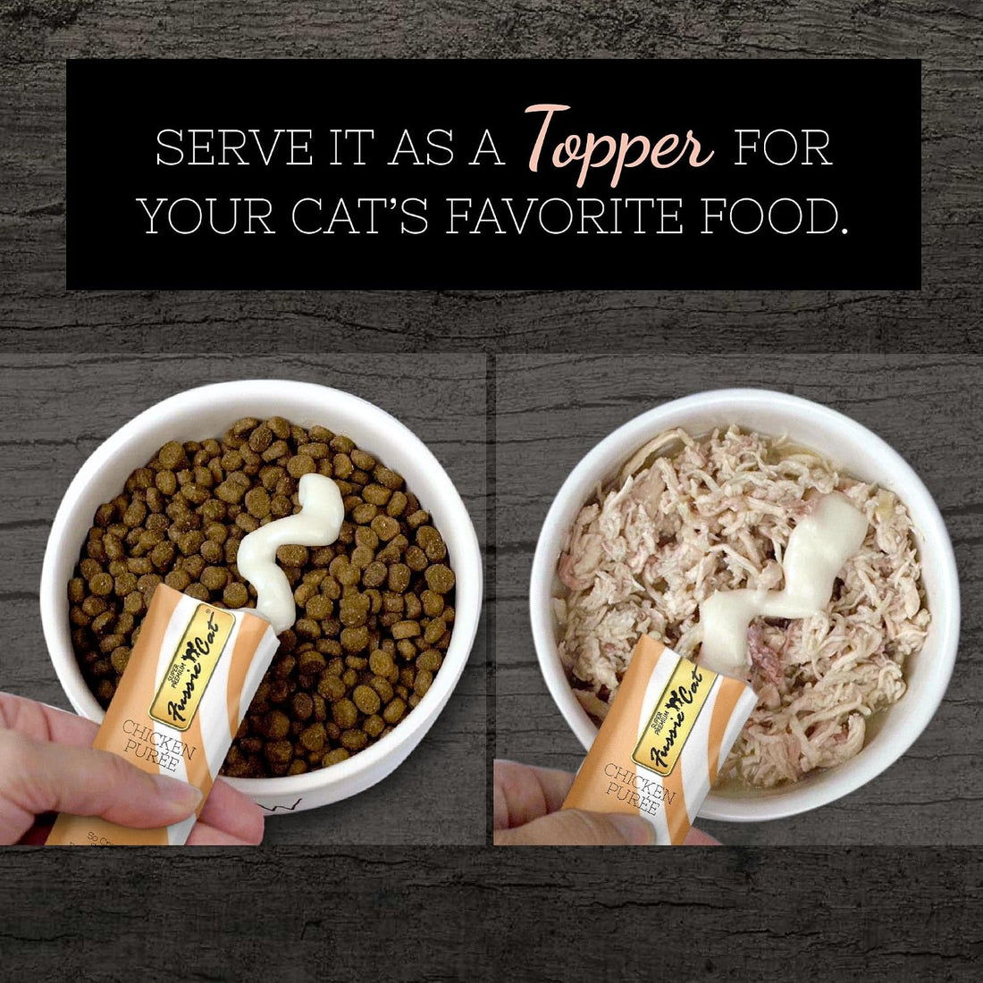 Fussie Cat Chicken & Duck Puree, Lickable Cat Treats, 0.5oz x4