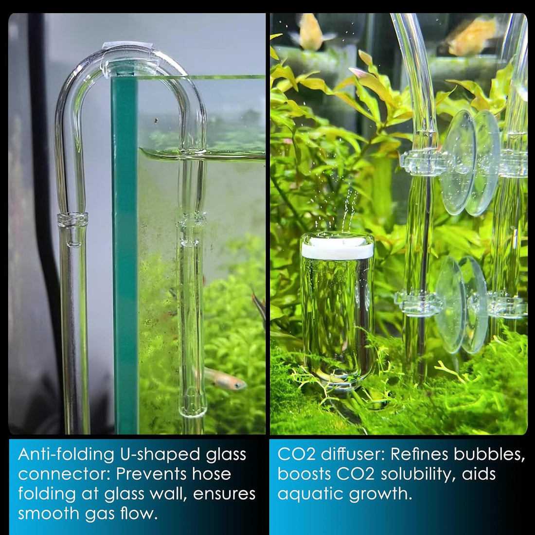 CO₂ Level Indicator Reagent for Aquarium Fish Tank Test Kits Glass
