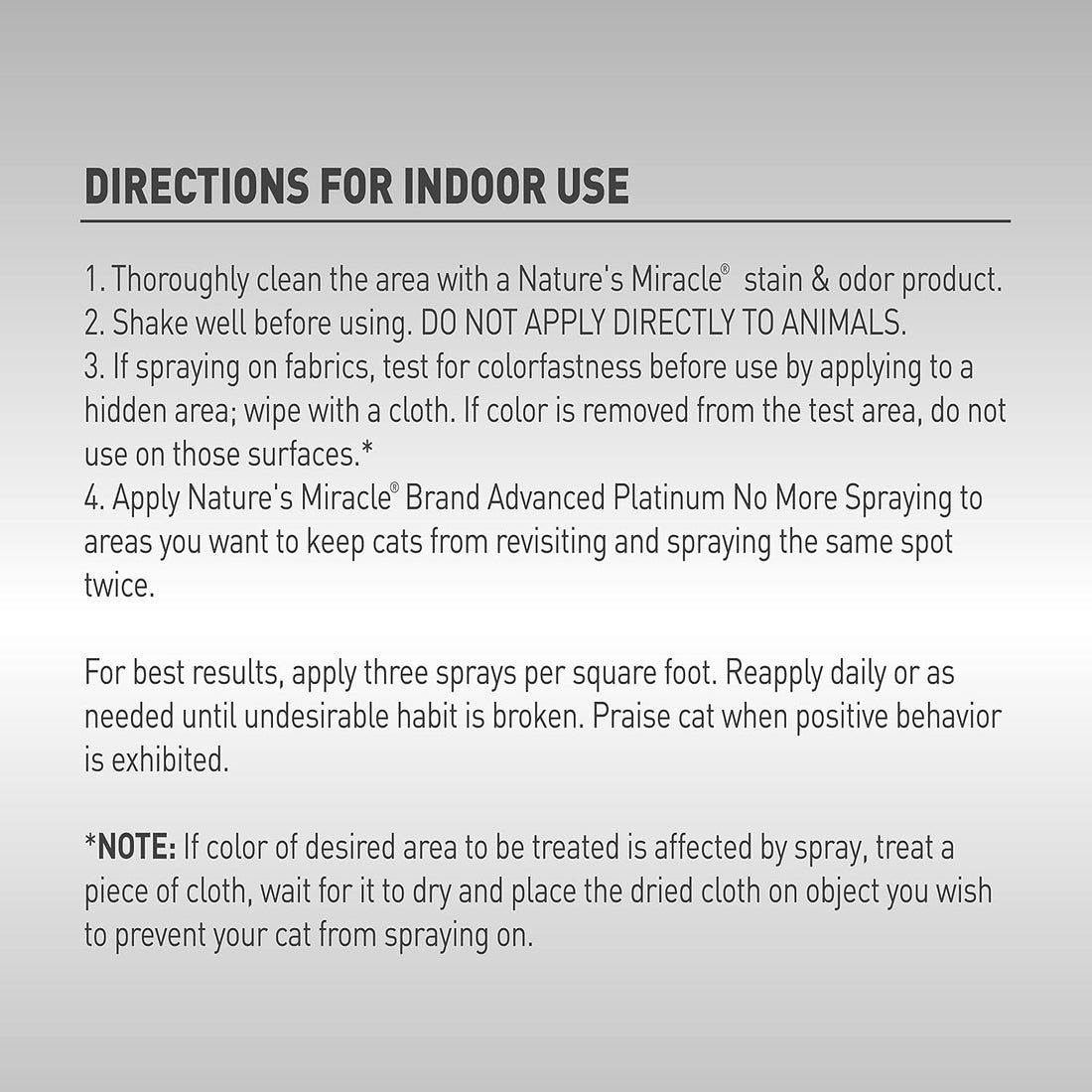 Nature's Miracle Advanced Platinum No More Spraying Training Spray
