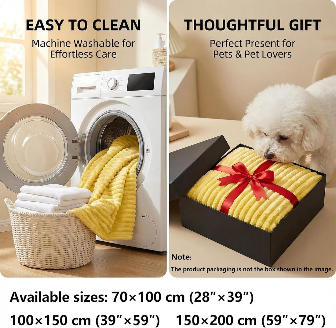 Yellow Dog Blanket, Emotional Support Blanket Yellow