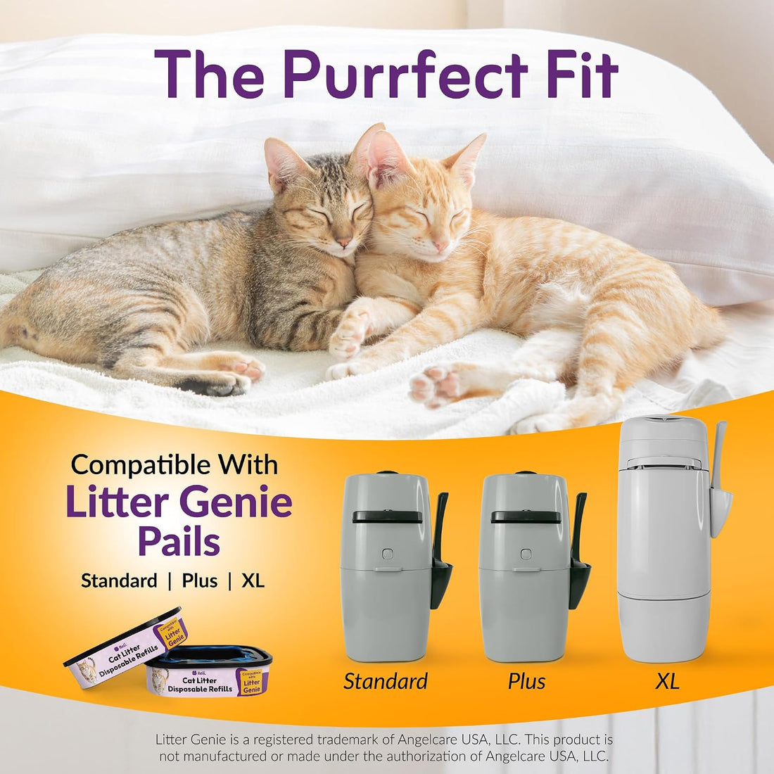 Reli. Cat Litter Refill Bags 4 Pack | Compatible with Litter Genie