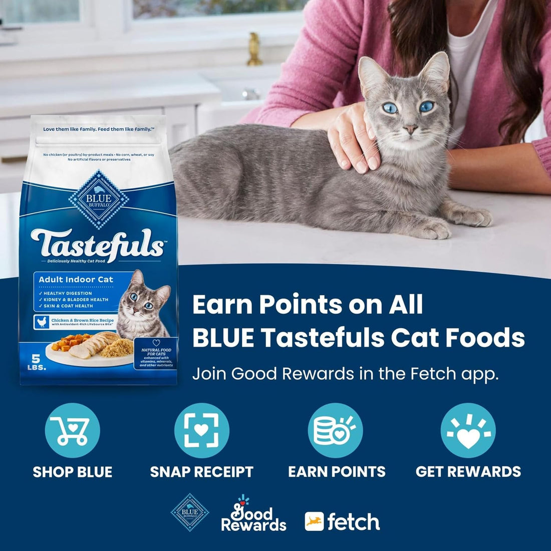 Blue Buffalo Tastefuls Chicken Kitten Dry Cat Food, 3 lb
