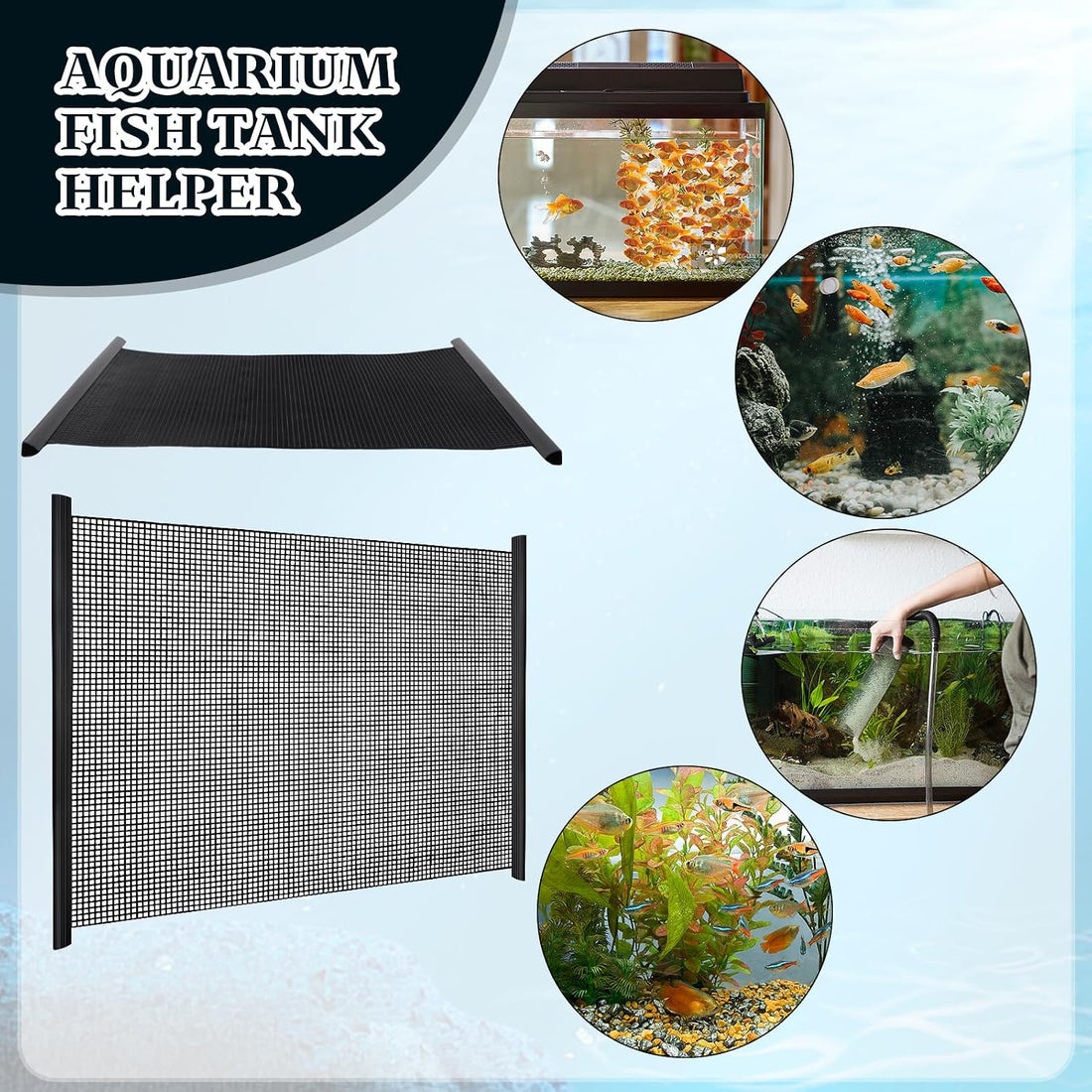 8Pcs Plastic Mesh Canvas Sheets Embroidery Aquarium Fish Tank Divider