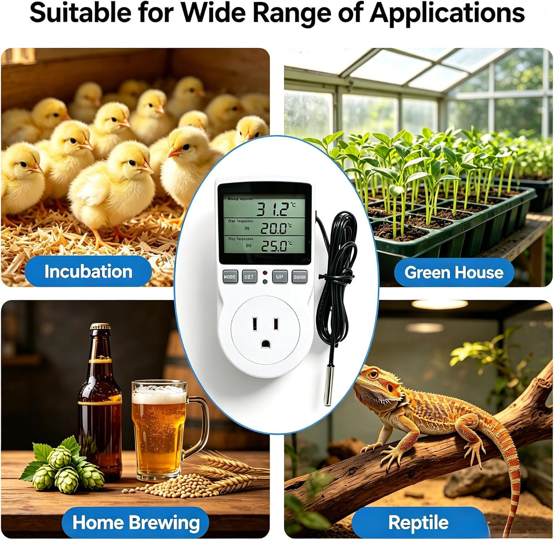 Gikfun Digital Temperature Controller for Greenhouse Incubator Home