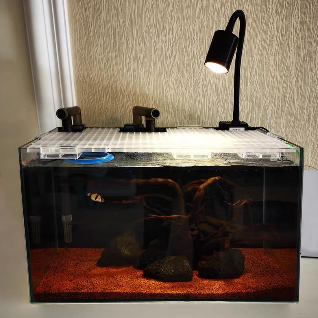 Aquarium Fish Tank Bottom Isolation 8 Pcs, Plastic Egg Crate