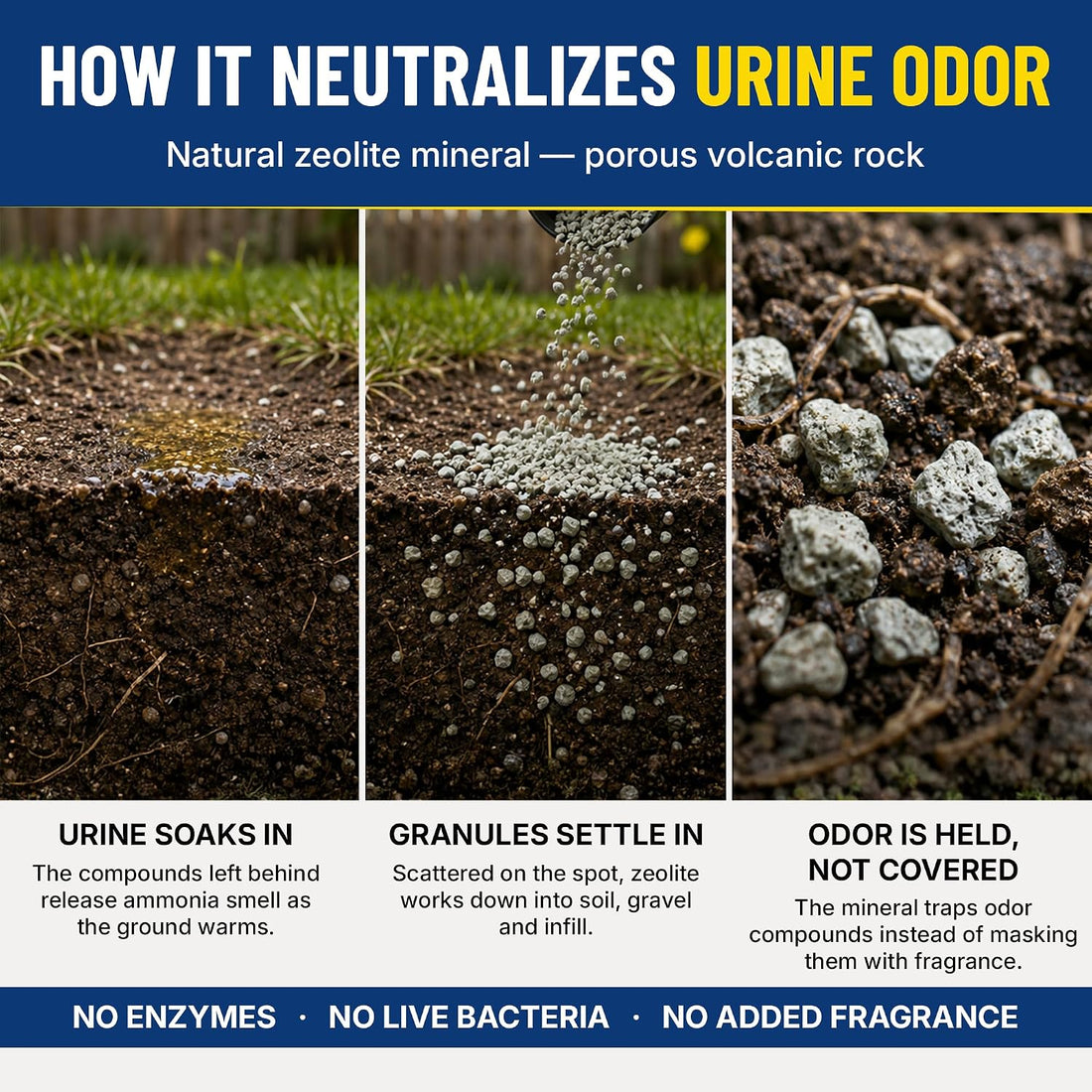SMELLEZE Yard & Outdoor Pet Urine Odor Absorber Granules, 2 lb