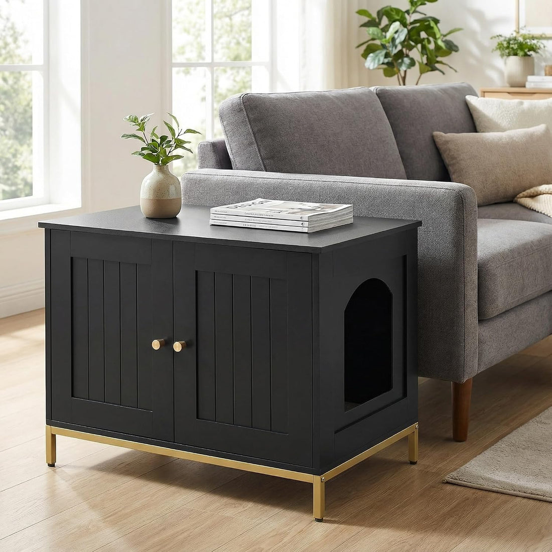 Homhedy Cat Litter Box Enclosure