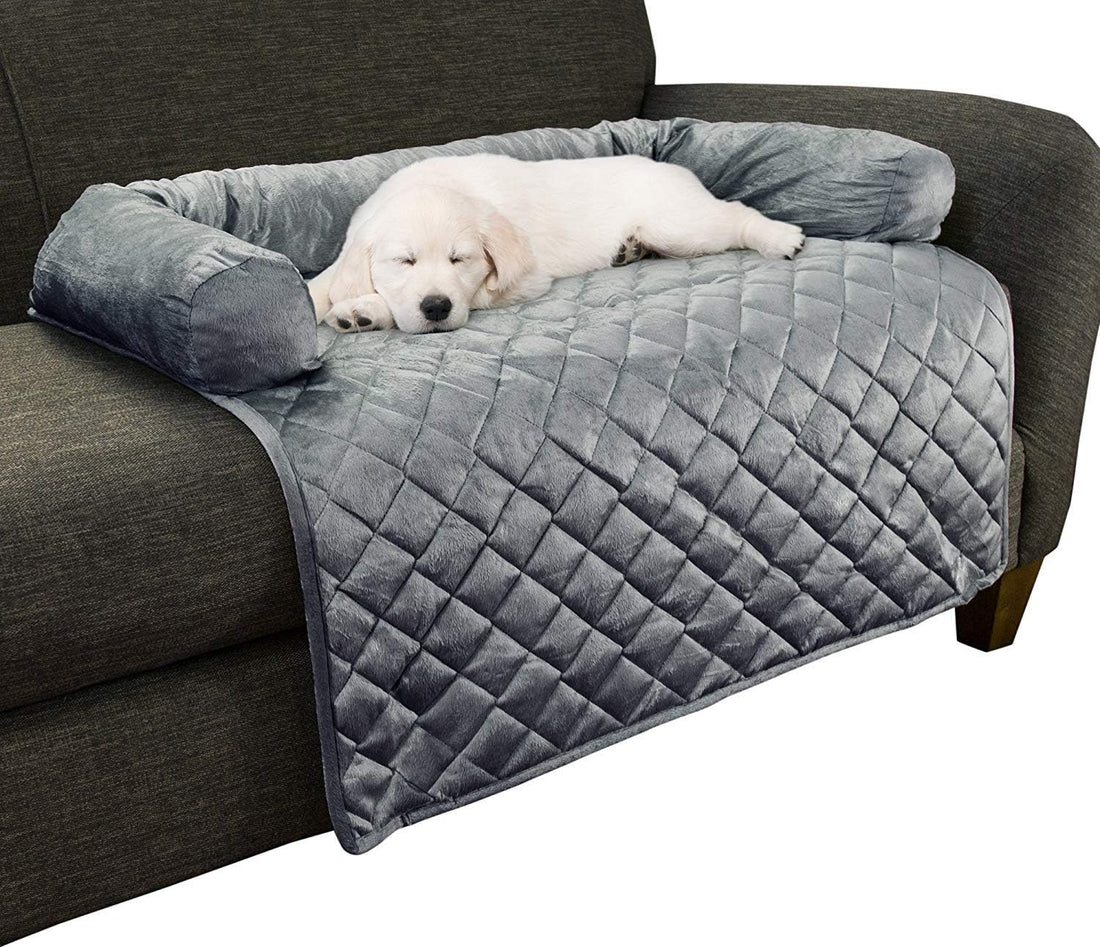 Couch Cover for Dogs - 35x35 Pet Furniture Protector with Memory Foam