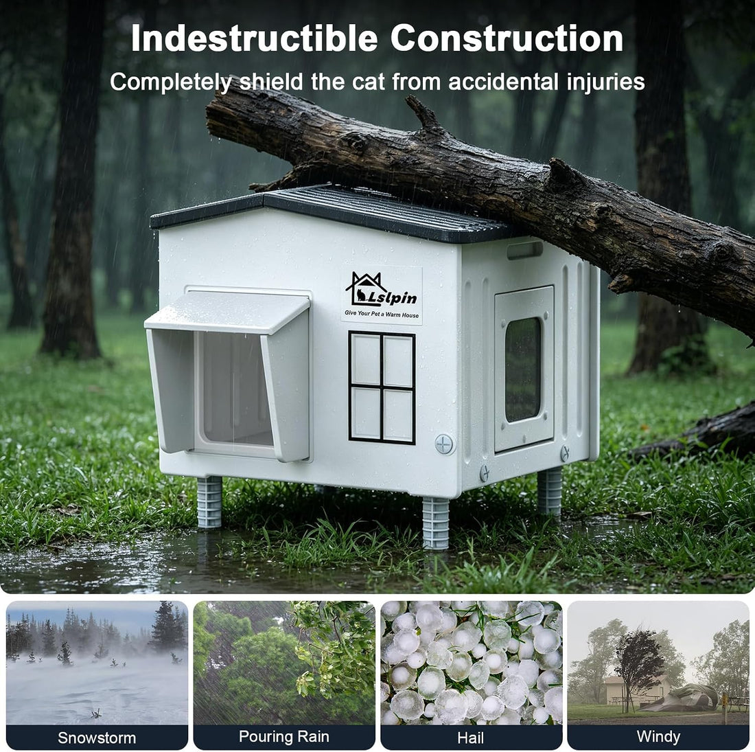 Indestructible Heated Cat House for Outside